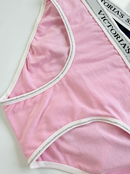 شورت اسلیپ زنانه نخ پنبه کمر کش شاین بسته 2 عددی ویکتوریا سکرت Victoria's Secret