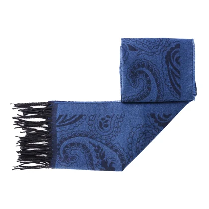 شال گردن طرح سنتی آبی