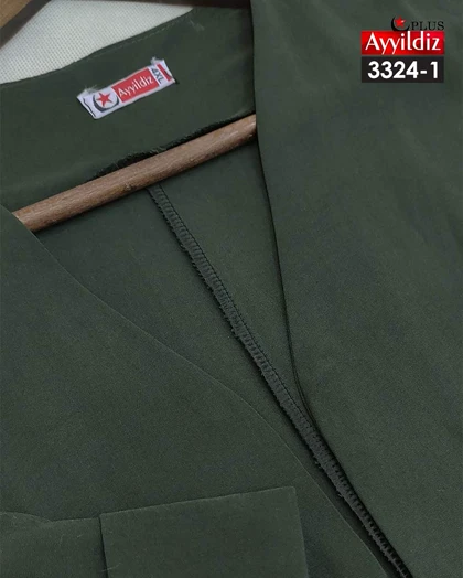 مانتو آزاد جلو باز زنانه سایز بزرگ کد 3324