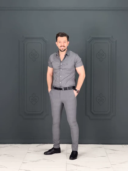پیراهن 040224 POLO خاکستری