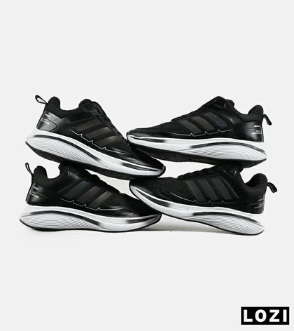 کفش کتانی مردانه و زنانه مشکی سفید ADIDAS BONCE