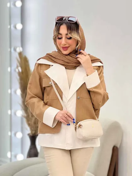 کت ترکیبی لمه دار