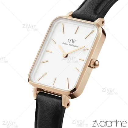 ساعت دنیل ولینگتون زنانه قاب رزگلد صفحه سفید بند چرم 103872