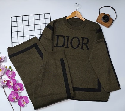 ست بلوز شلوار بافت Dior مدل کایرا | ست بلوز شلوار بافت Dior مدل کایرا کد 40200 کد 4674