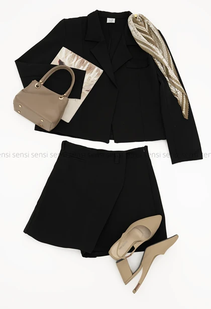 ست کراپ کت شلوارک مازراتی کد1005716