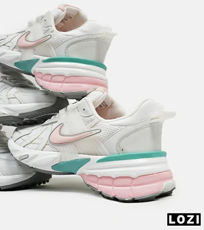 کفش کتانی زنانه سفید صورتی Nike cushlon مدل 5191