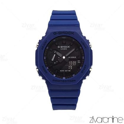 ساعت جی شاک GMA-S2100 زنانه آبی کاربنی صفحه مشکی 106400