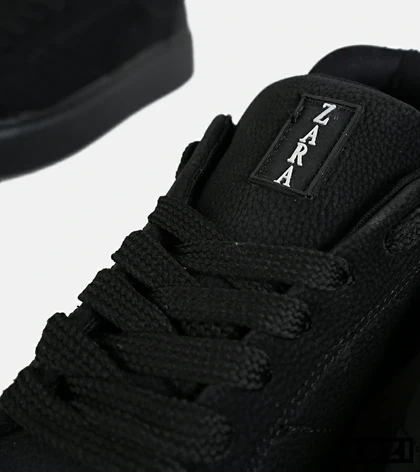 کفش کژوال مردانه چرمی مشکی ZARA مدل 7371