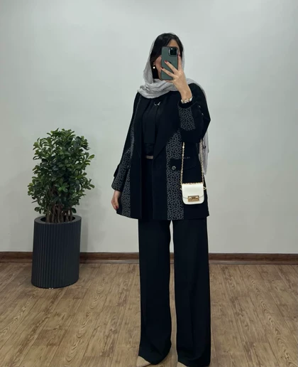 مانتو کتی ژاکارد سماوات