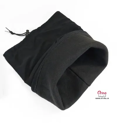 اسکارف مشکی بند دار زمستانه دو لایه طرح FILA