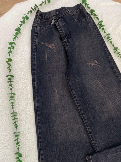 شلوار جین بگ تی تی (ذغالی)