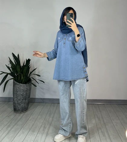 مانتو جلو بسته جین خاطره(ایراد دار)