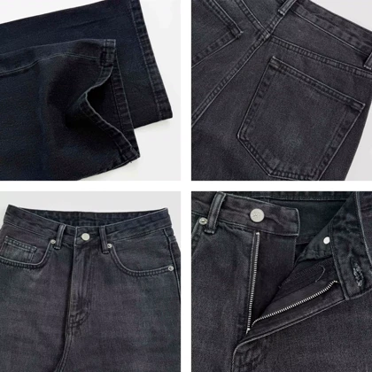 شلوار جین نیم بگ 1008613