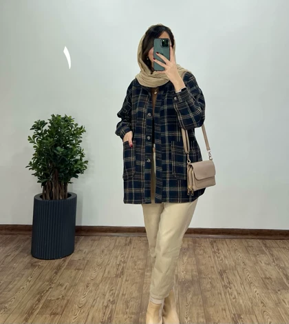 کت پشمی آلبالو