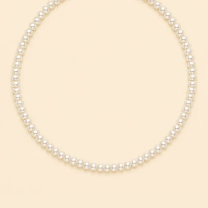 گردنبند مروارید ساده کد M66