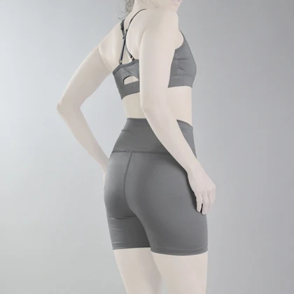 ست نیم‌تنه و کشاله بند ورزشی زنانه الو مدل 4B0153 طوسی روشن