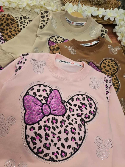 بلوز با شلوار دمپا پلنگی