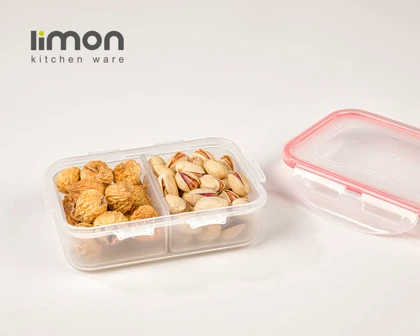 ظرف فریزری مستطیل 2 خانه لیمون