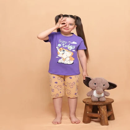 تیشرت شلوارک دخترانه جانا کد 3154