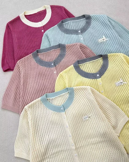 کاردیگان قلاب بافی جلو دکمه کد 5389