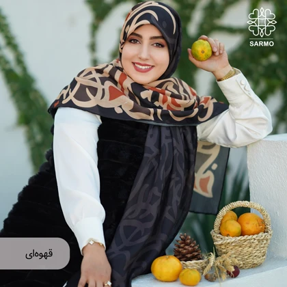 روسری نخ پنبه نقشینه