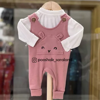 ست بلوز و بیلر نوزاد کبریتی طرح خرگوش