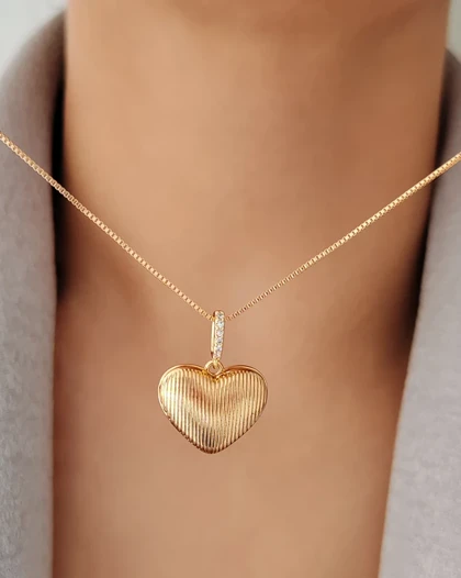 گردنبند قلب صدفی ژوپینگ