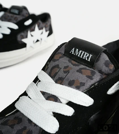 کفش اسنیکرزمشکی سفید Amiri Stars v2 مدل 7076
