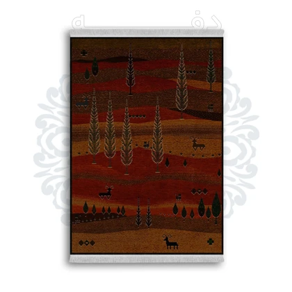 *جدید* فرشینه از جنس پارچه شانل مخمل ترک طرح فانتزی برند دفه کد 758