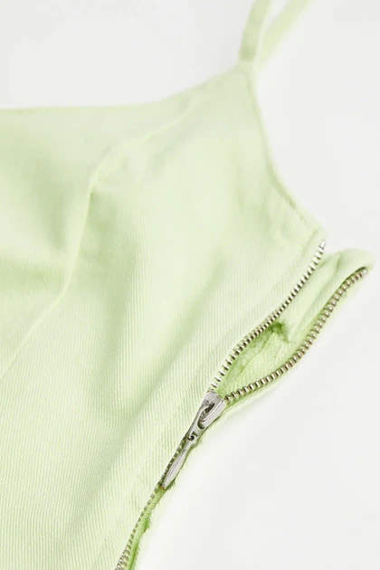 پیراهن جین سبز روشن DR611