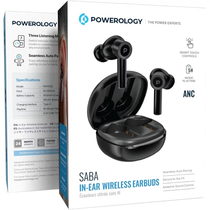 هندزفری بلوتوثی پاورولوژی Powerology مدل PWYX55BK بلوتوث 5.4
