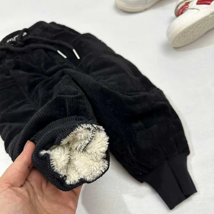 شلوار مخمل کبریتی لاینردار مدل مام