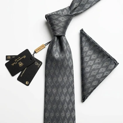 کراوات و پوشت دستدوز طرح اشک برند Massimo Dutti