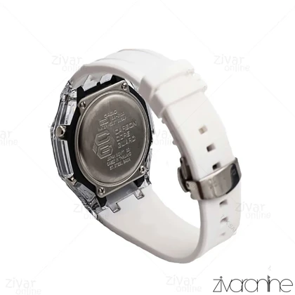 ساعت جی شاک GA2100 مردانه سفید شیشه ای صفحه مشکی 105845