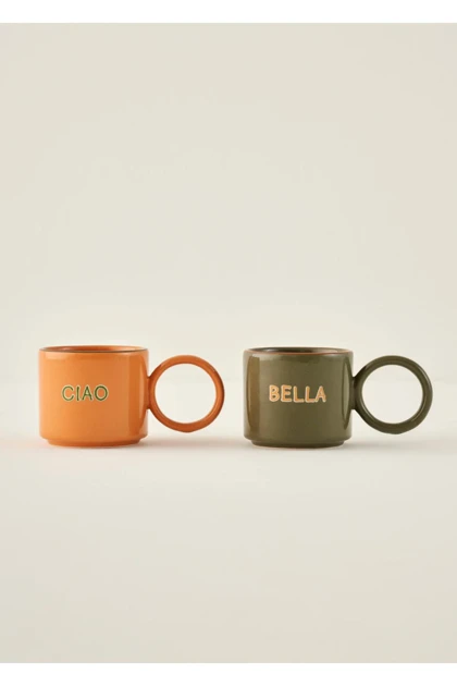 ست فنجان سرامیکی دو نفره Bella Maison مدل Line
