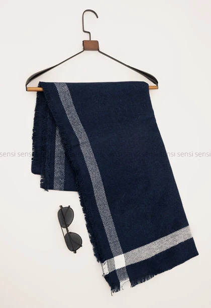 شال بافت موهری حاشیه‌دار کد1004703