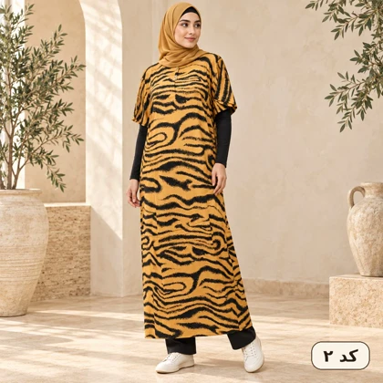 پیراهن آستین کوتاه نخی 5025