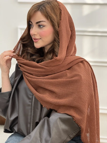 شال کنفی ساده پاییزه وافل