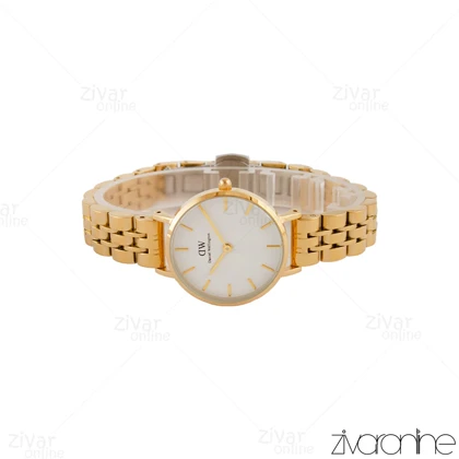 ساعت دنیل ولینگتون زنانه بند طلایی صفحه سفید 104941