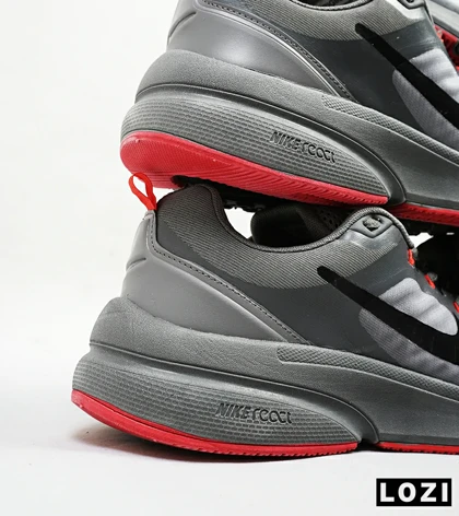 کفش کتانی بزرگ پا خاکستری قرمز NIKE zoom