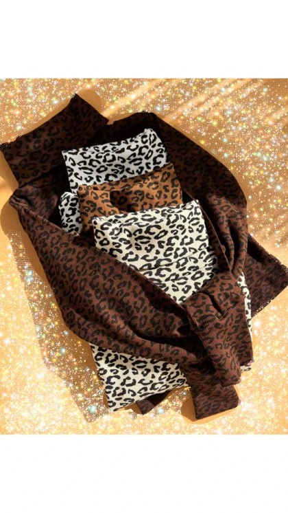 کراپ یقه اسکی پلنگی 0301261