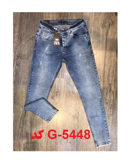 شلوار جین جذب رنگ آبی کد G-5448