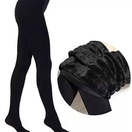 جوراب‌شلواری تمام نخ کرک‌دار (شنل) ریز بافت فری‌سایز مشکی