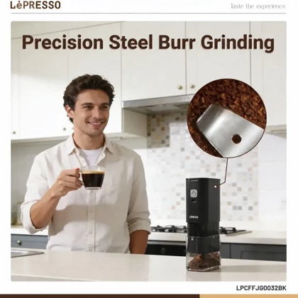 آسیاب قهوه لپرسو LePresso مدل LPCFFJG0032BK شارژی