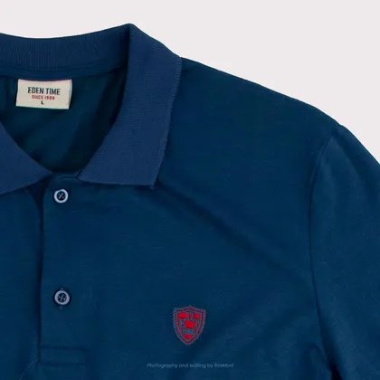 پولوشرت - Eden Time Polos Metallic Blue/Red Logo