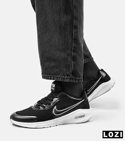 کفش کتانی بزرگ پا مشکی سفید نایک NIKE PEGASUS V10