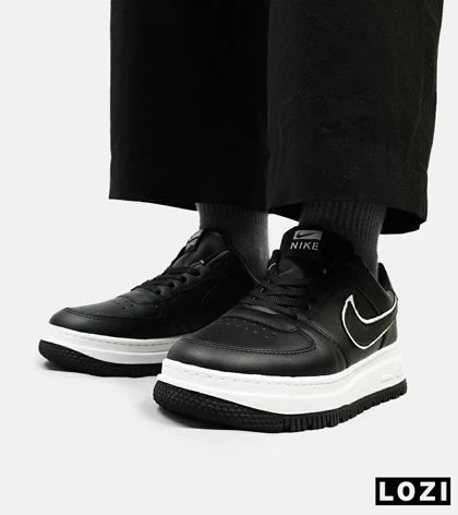 کفش کتانی مردانه و زنانه مشکی سفید نایک NIKE AIR FORCE مدل 4696