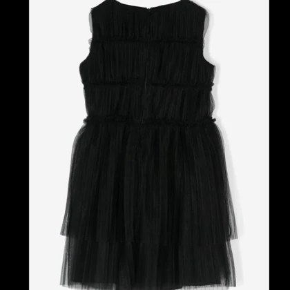 پیراهن مشکی توردارطرح رویایی و مدرن