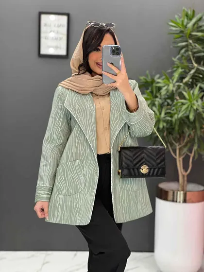 مانتو ژاکارد دو جیب