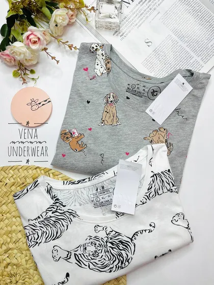 تیشرت زنانه عروسکی برند H&M